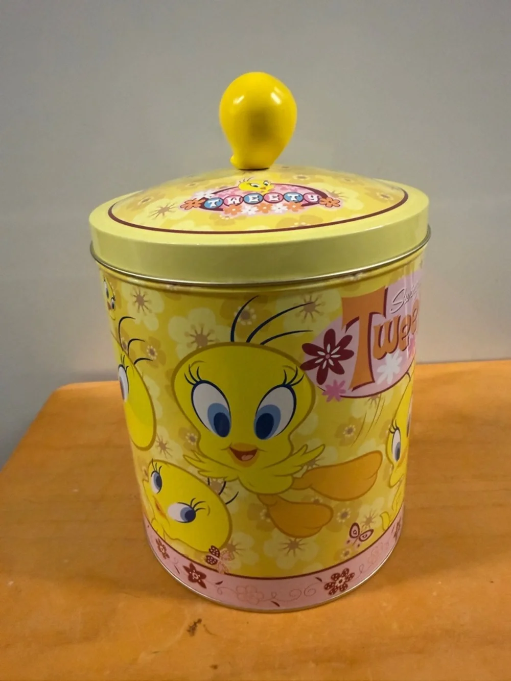 Warner Brothers Unique Tweety Bird Canister Produced ByThe Tin Box Company